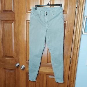 * Maurices M Jeans Sage Green, Gray High Rise Skinny Pants Size 14 Long Like New